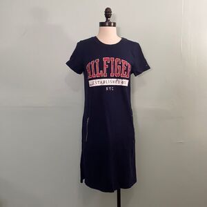 Tommy Hilfiger Y2K Sweatshirt Material T Shirt Dress